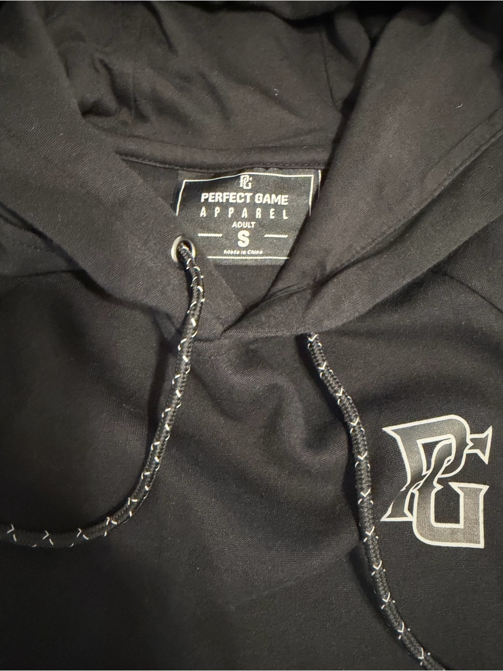 Perfect Game Apparel Black Short-Sleeve Hoodie with PG Monogram - Picture 3 of 4